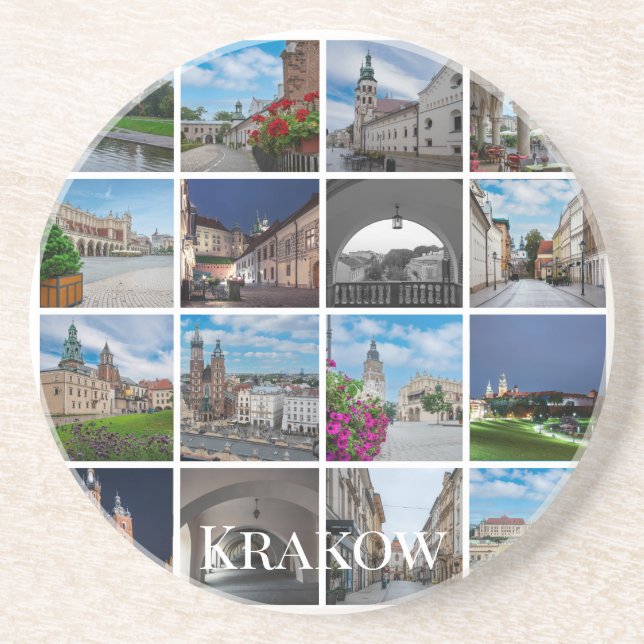 Krakow old town landscapes, Poland Coaster (Front)