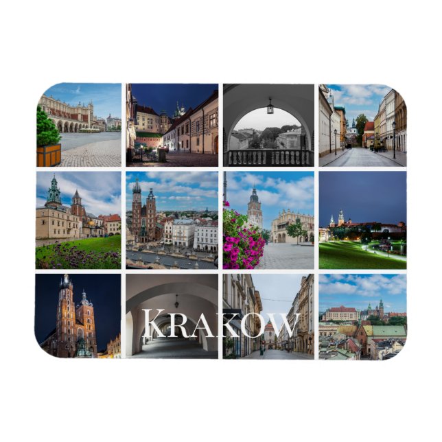 Krakow old town landscapes, Poland Magnet (Horizontal)