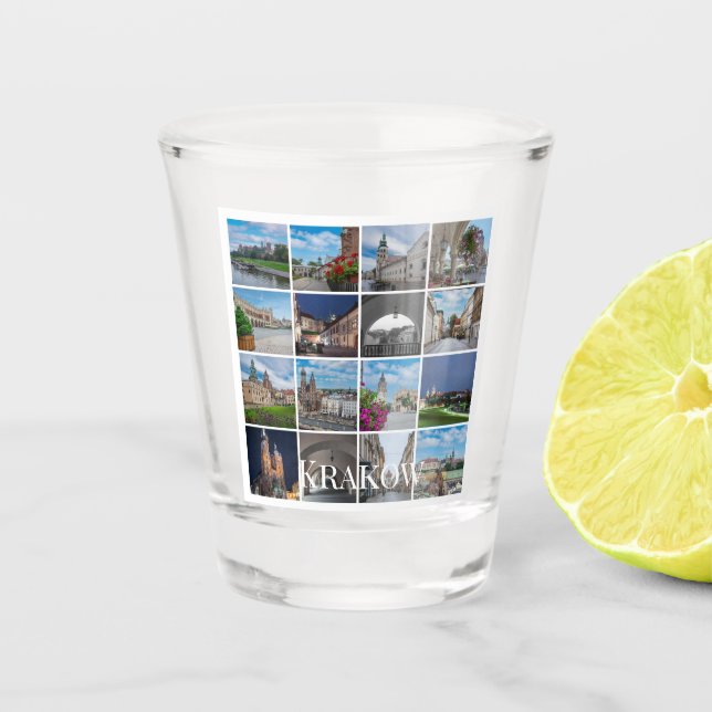 Krakow old town landscapes, Poland Shot Glass (Front)
