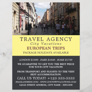 Kraków Old Town, Poland, Travel Agency Flyer