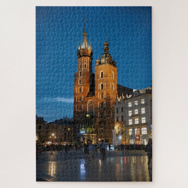 Krakow Poland Bazylika Mariacka, Church of Our Lad Jigsaw Puzzle (Vertical)
