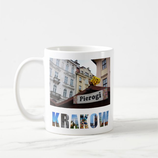 Krakow Poland Create Your Own Travel Photo Coffee Mug (Left)