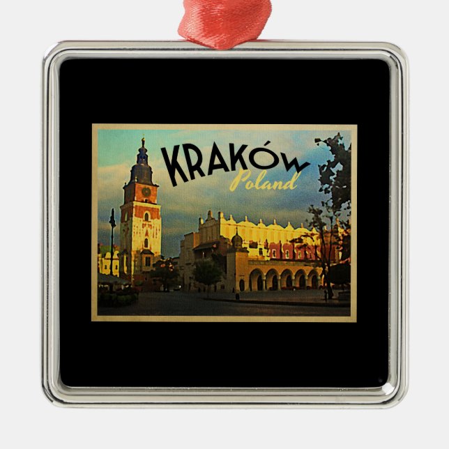 Krakow Poland Metal Tree Decoration (Front)