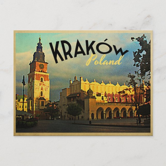 Krakow Poland Postcard (Front)
