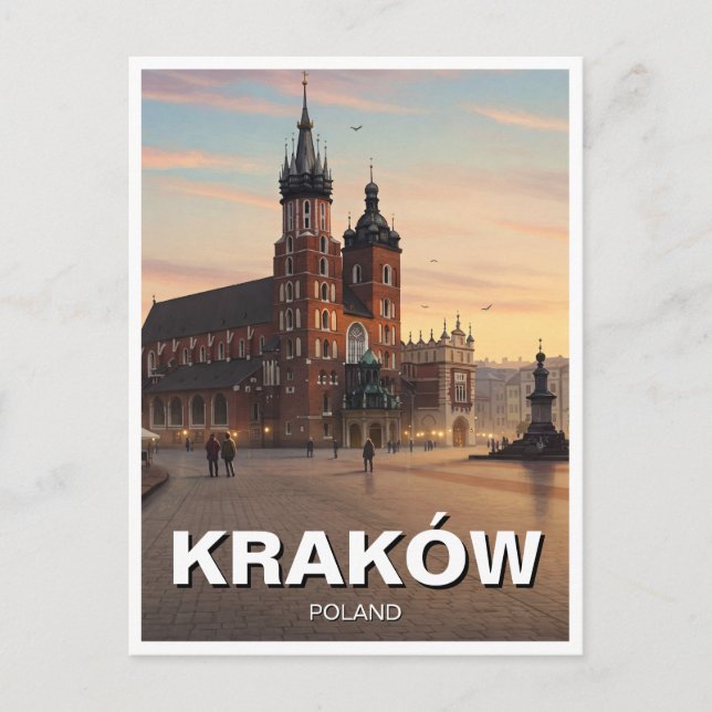 Krakow Poland Travel Postcard (Front)