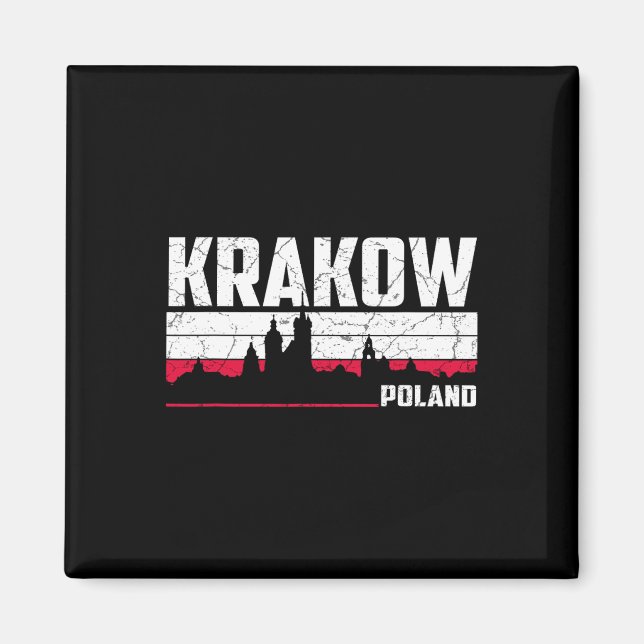 Krakow Skyline Poland  Magnet (Front)