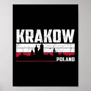Krakow Skyline Poland  Poster