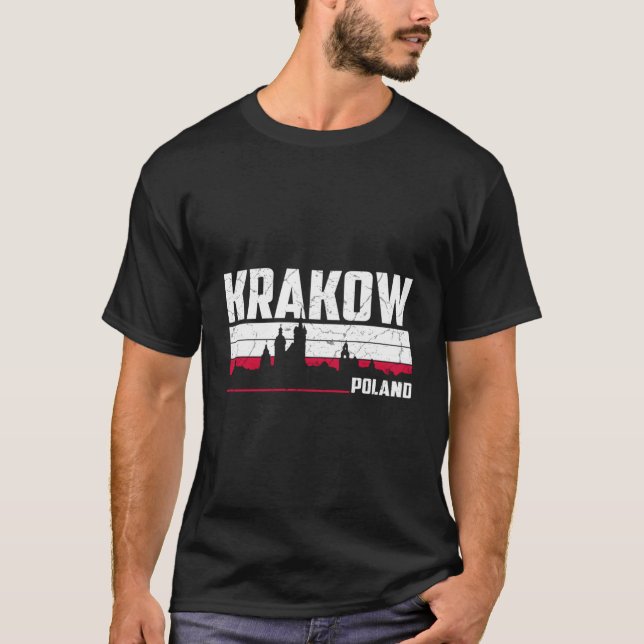 Krakow Skyline Poland T-Shirt (Front)