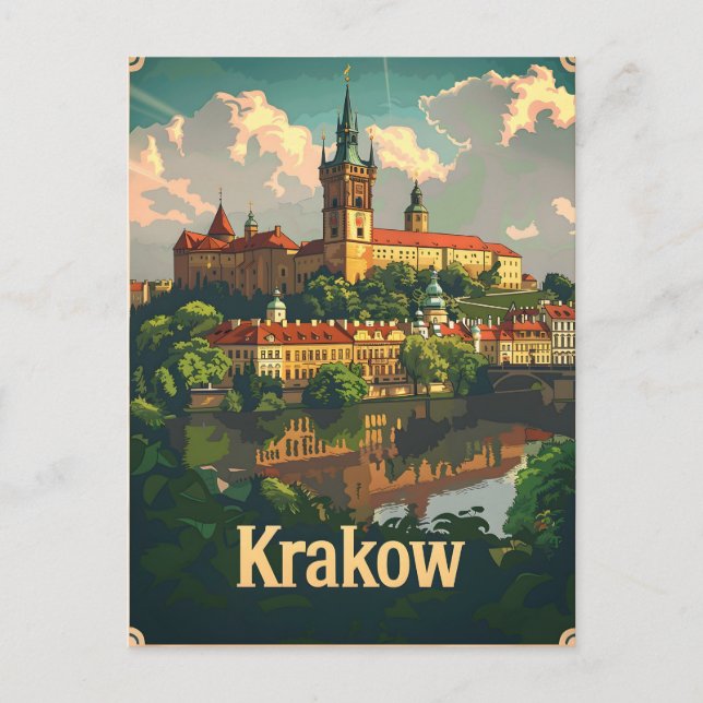 Krakow Vintage Postcard (Front)