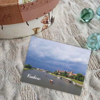 Krakow Wawel Castle Vistula river Europe Poland Ho Holiday Postcard