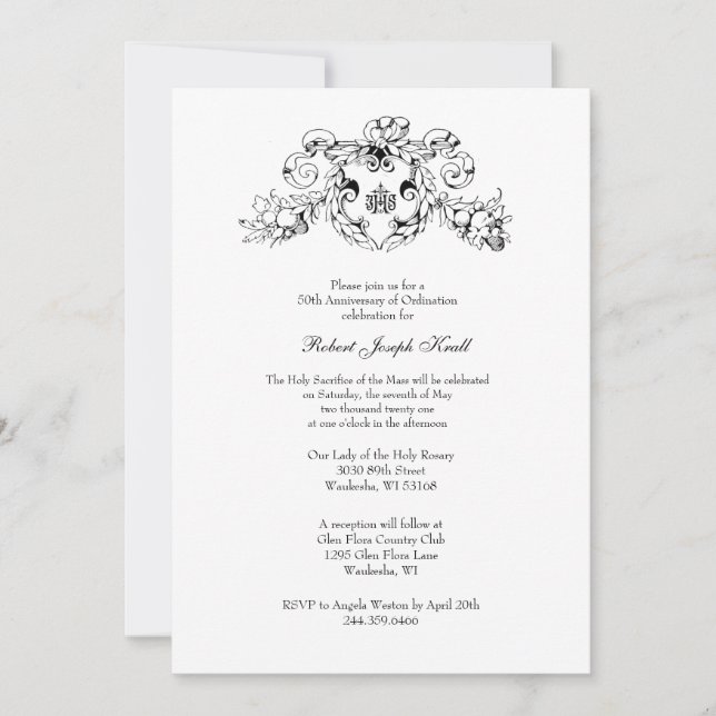 Krall Reception Invitation (Front)