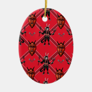 Krampus Box Design Ceramic Tree Decoration