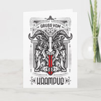 Krampus Card with Funny Poem