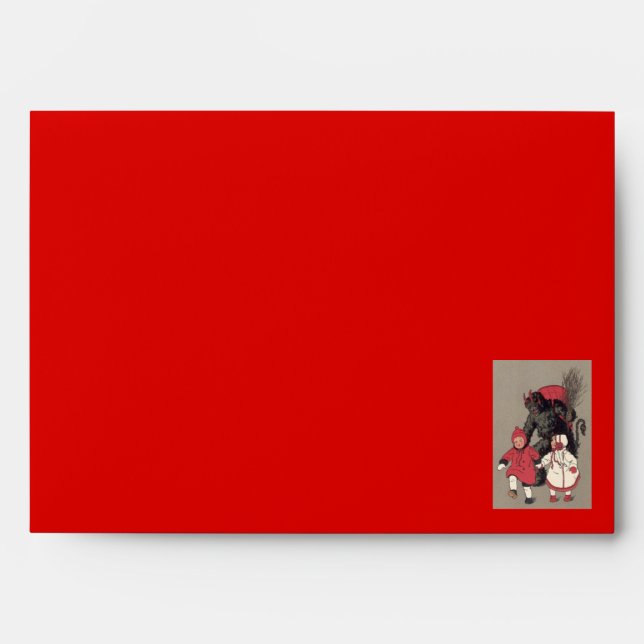Krampus Chasing Children Switch Envelopes (Front)