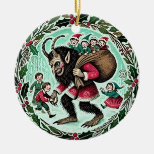 Krampus Christmas Ceramic Tree Decoration
