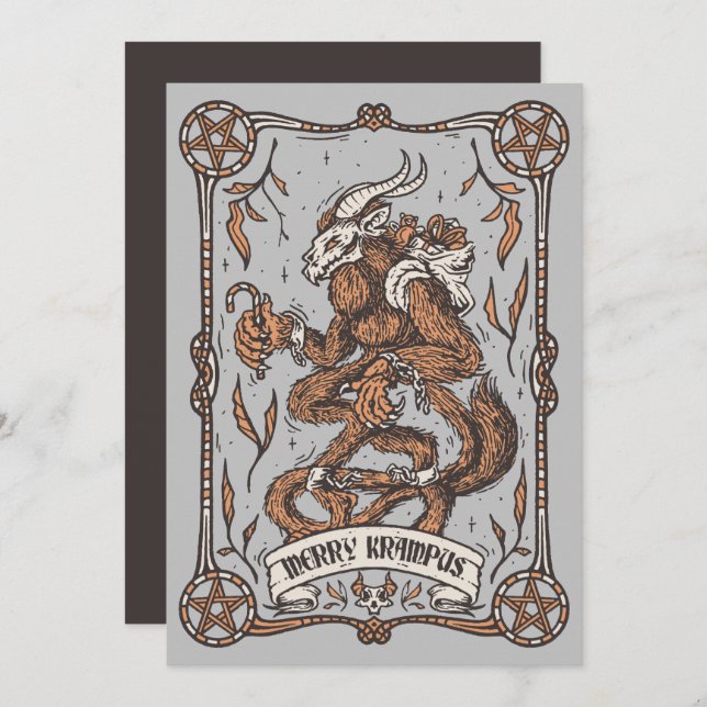 Krampus Christmas Holiday Card (Front/Back)