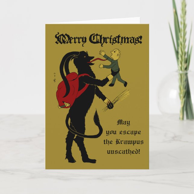 Krampus / Christmas horror card (Front)