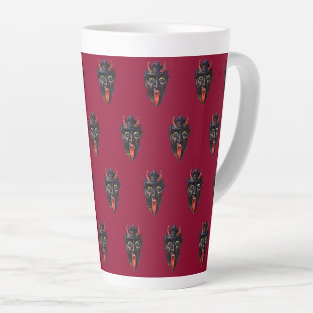 Krampus Christmas Latte Mug (Right Angle)