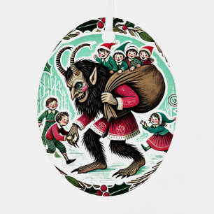 Krampus Christmas Metal Tree Decoration