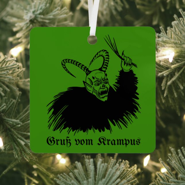 Krampus Christmas Metal Tree Decoration (Insitu)