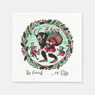 Krampus Christmas Napkin