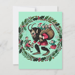 Krampus Christmas Postcard