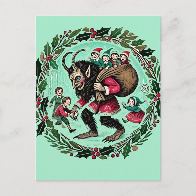Krampus Christmas                                  Postcard (Front)