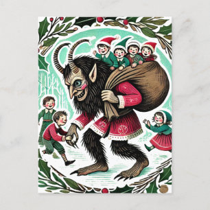 Krampus Christmas Postcard
