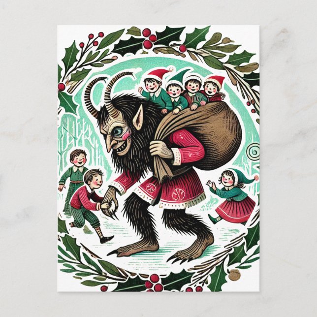 Krampus Christmas                                  Postcard (Front)