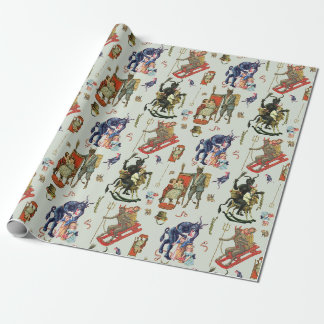 Krampus Collage Wrapping Paper
