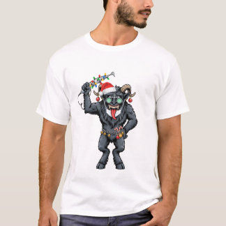 Krampus Dark Christmas Nurse Stethoscope Holiday T-Shirt