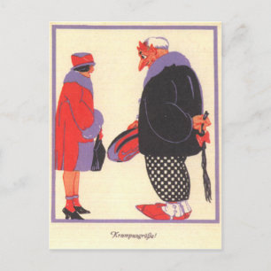Krampus & Date Postcard