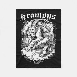 Krampus Design Christmas Season Evil Pajama Xmas Fleece Blanket