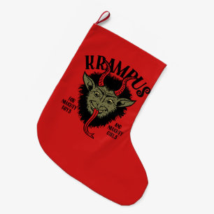 Krampus Face Naughty Christmas Stocking