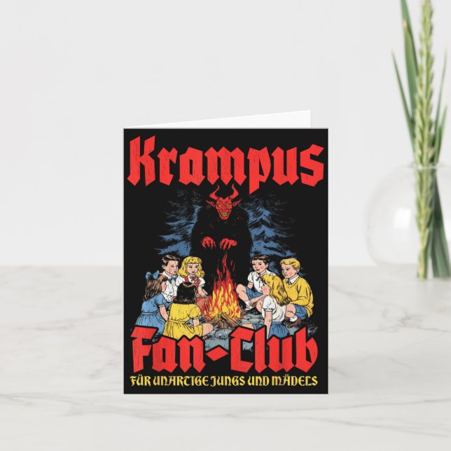 Krampus Fan-club Ugly Xmas German Christmas Demon  Card (Front)