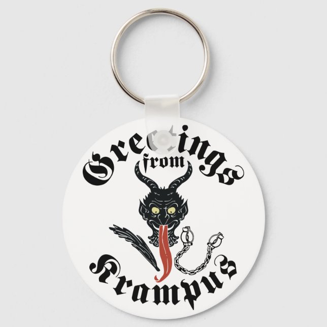 Krampus Greetings Key Ring (Front)