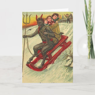 Krampus & His Trident Holiday Card