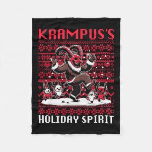 Krampus Holiday Spirit Design Christmas Season Evi Fleece Blanket