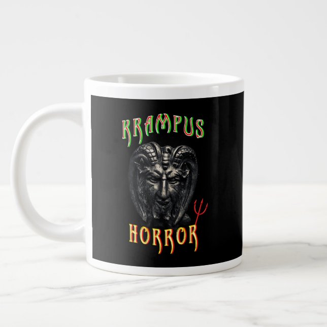 Krampus Horror Large Coffee Mug (Left)
