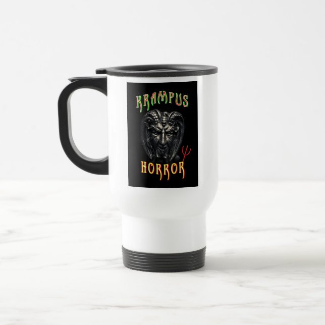 Krampus Horror Travel Mug (Left)