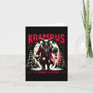 Krampus Is Coming To Town Dark Christmas Horror Xm Card