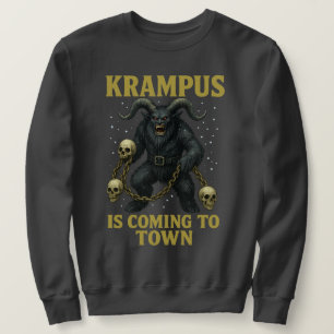Krampus is Coming to Town Krampus Christmas Sweatshirt