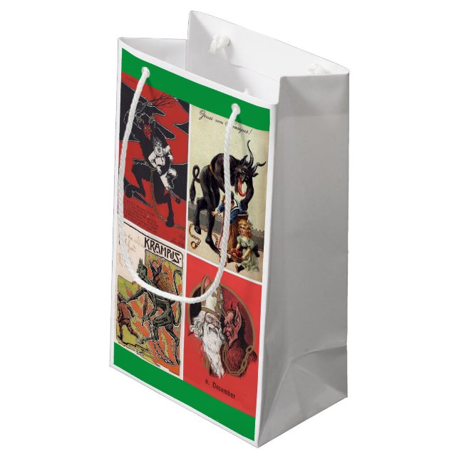 Krampus is Coming! Vintage Images Gift Bag (Back Angled)