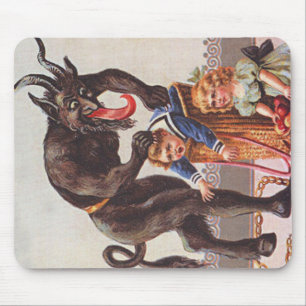 Krampus Kidnapping Children Mouse Pad