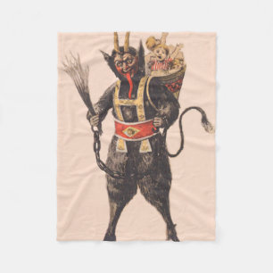 Krampus Kidnapping Children Switch Fleece Blanket