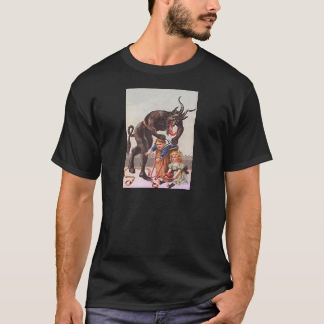 Krampus Kidnapping Children T-Shirt (Front)
