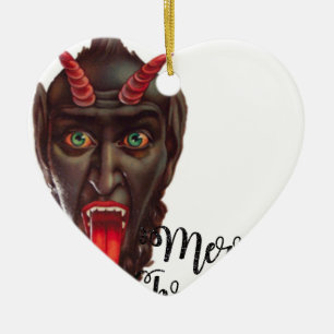krampus merry christmas ceramic tree decoration