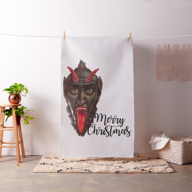 krampus merry christmas fabric (In Situ)