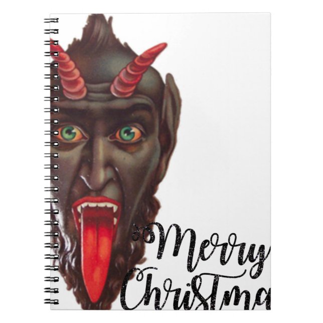 krampus merry christmas spiral notebook (Front)