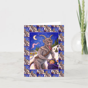 KRAMPUS & NAUGHTY CHILDREN, SCARY CHRISTMAS STORY HOLIDAY CARD